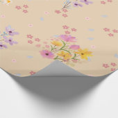 Pastel Watercolor Wildebloem Inpakpapier (Hoek)