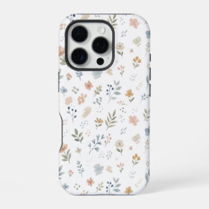 Pastel Watercolor Wildebloem Naadloos Patroon iPhone 16 Pro Hoesje