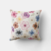 Pastel Watercolour Floral Cushion Kussen (Achterkant)