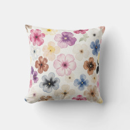 Pastel Watercolour Floral Cushion Kussen