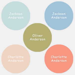 Pastel Waterdichte Kinder kleding Labels