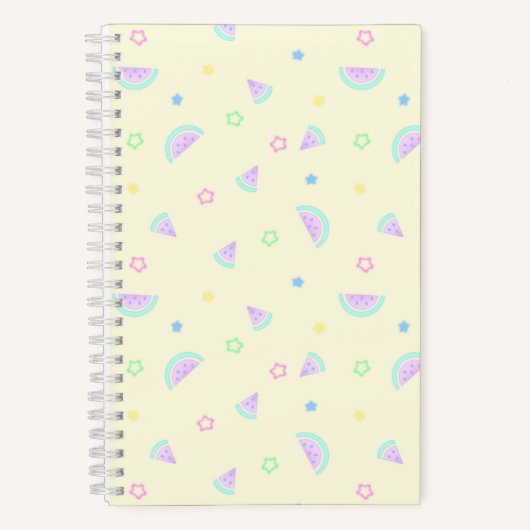Pastel Watermeloen Geel Notitieboek (Voorkant)