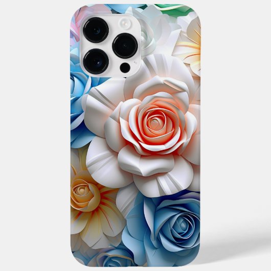 PASTEL WATERVERF 3-D LOOK ROZEN Case-Mate iPhone CASE (Achterkant)