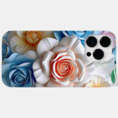 PASTEL WATERVERF 3-D LOOK ROZEN Case-Mate iPhone CASE (Achterkant (horizontaal))