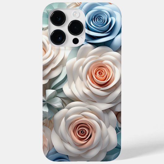 PASTEL WATERVERF 3-D LOOK ROZEN Case-Mate iPhone CASE (Achterkant)