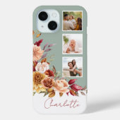  pastel Waterverf, 3-foto's w / naam Case-Mate iPhone Case (Achterkant)