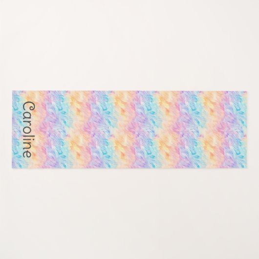 Pastel Waterverf Aangepaste naam Yogamat (Voorkant (horizontaal))