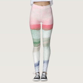 Pastel Waterverf/Abstract Artistieke Workout & Yog Leggings