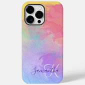 Pastel Waterverf Abstract en monogram Case-Mate iPhone Case (Achterkant)