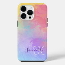 Pastel Waterverf Abstract en monogram