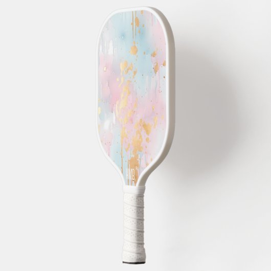 Pastel Waterverf Abstract gepersonaliseerd Pickleball Paddle (Links)