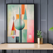 Pastel Waterverf Abstracte kunst aan de muur Poster