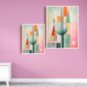 Pastel Waterverf Abstracte kunst aan de muur Poster