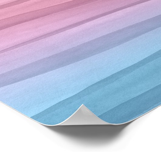 Pastel Waterverf Abstracte kunst Poster (Hoek)