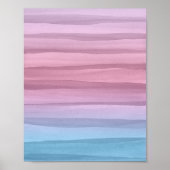 Pastel Waterverf Abstracte kunst Poster (Voorkant)
