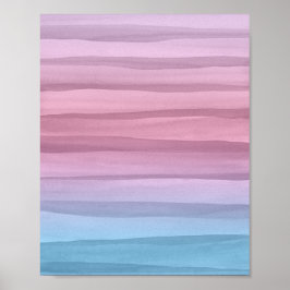 Pastel Waterverf Abstracte kunst Poster