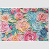 Pastel Waterverf Abstracte Rozen Decoupage Tissuepapier (Voorkant)