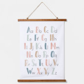 Pastel Waterverf Alphabet ABC Classroom Decor Hangend Wandkleed (Voorkant)