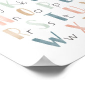 Pastel Waterverf Alphabet ABC Classroom Decor Poster (Hoek)