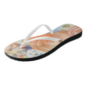 Pastel Waterverf Artwork Bouquet of Flowers Teenslippers (Schuin)