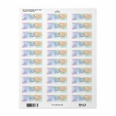 Pastel Waterverf Baby Carriage Address Label (Full Sheet)