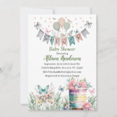 Pastel Waterverf Baby shower Invitation Kaart (Voorkant)
