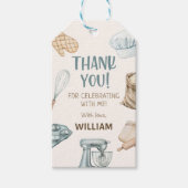 Pastel Waterverf Baking Boy Verjaardag Cadeaulabel (Voorkant)