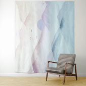 Pastel Waterverf Bergen Landschap Tapestry Wandkleed (In situ)