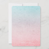 Pastel Waterverf Birthday Makoverpartij Aqua Kaart (Achterkant)