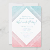Pastel Waterverf Birthday Makoverpartij Aqua