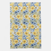 PASTEL WATERVERF BLAUW GEEL THEEDOEK (Verticaal)