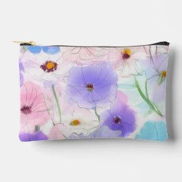 Pastel Waterverf Bloem Accessoiretas Etui