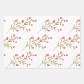 Pastel Waterverf Bloem Assortiment van Inpakpapier Vel (Voorkant 2)