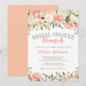 Pastel Waterverf Bloem Brunch Vrijgezellenfeest Kaart (Voorkant / Achterkant)