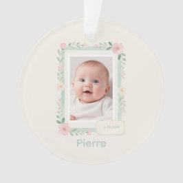 Pastel Waterverf Bloem Lege Fotolijst Ornament