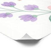 Pastel Waterverf Bloem Lege Golf Frame Perfect Poster (Hoek)
