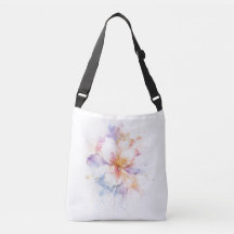 Pastel Waterverf Bloem met Gouden Accenten Kunst
