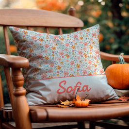 Pastel waterverf bloem rustiek boho Sierkussen