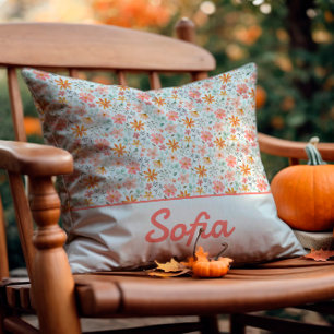 Pastel waterverf bloem rustiek boho Sierkussen