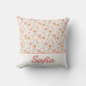 Pastel waterverf bloem rustiek boho Sierkussen (Voorkant)