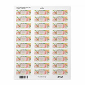 Pastel Waterverf Bloem Wijnfles Etiket (Full Sheet)