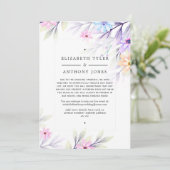 Pastel Waterverf Bloemelijke Beperkte Uitnodigings Aankondiging (Staand voorkant)