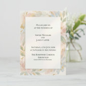 Pastel Waterverf Bloemen Bruiloftsinvitaties Kaart (Staand voorkant)
