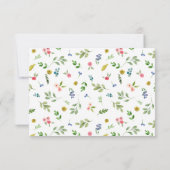 Pastel Waterverf Bloemen Bruiloftswensput Kaart (Achterkant)