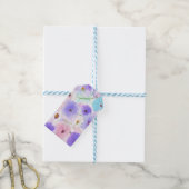 Pastel Waterverf Bloemen  Cadeaulabel (Met Touw)