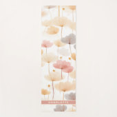 Pastel Waterverf Bloemen Gepersonaliseerde naam Yogamat (Voorkant)
