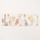Pastel Waterverf Bloemen Gepersonaliseerde naam Yogamat (Voorkant (horizontaal))
