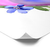 Pastel Waterverf Bloemen Hart Krans Poster (Hoek)