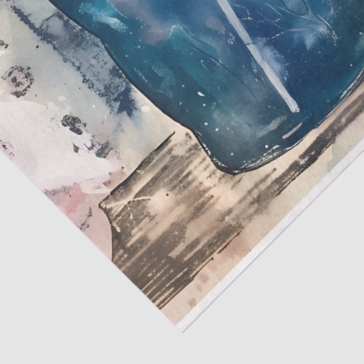 Pastel Waterverf Bloemen in Flessen Decoupage Tissuepapier (Detail)