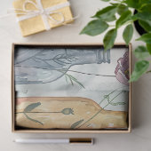 Pastel Waterverf Bloemen in Flessen Decoupage Tissuepapier (Geschenk)